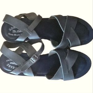 Kork Ease Ava Olive Green Wedge Platform Slingback Heels Sz 9